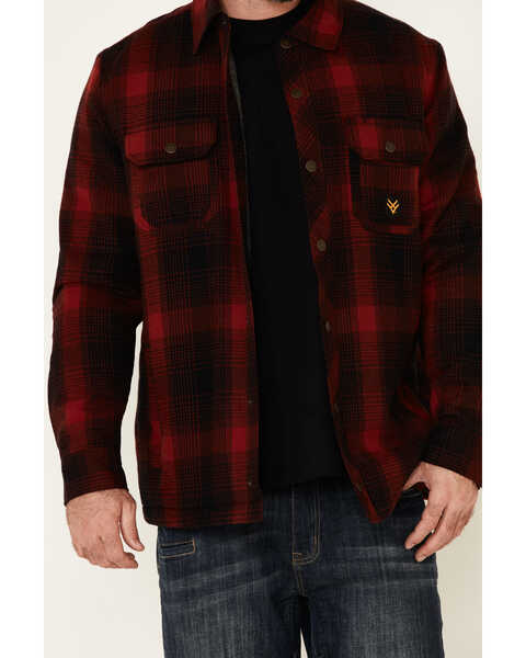 Hawx Men's Red Timberline Sherpa-Lined Flannel Work Shirt Jacket , Red, hi-res