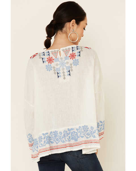 Image #4 - Johnny Was Women's Mateo Embroidered Gauze Long Sleeve Top, , hi-res