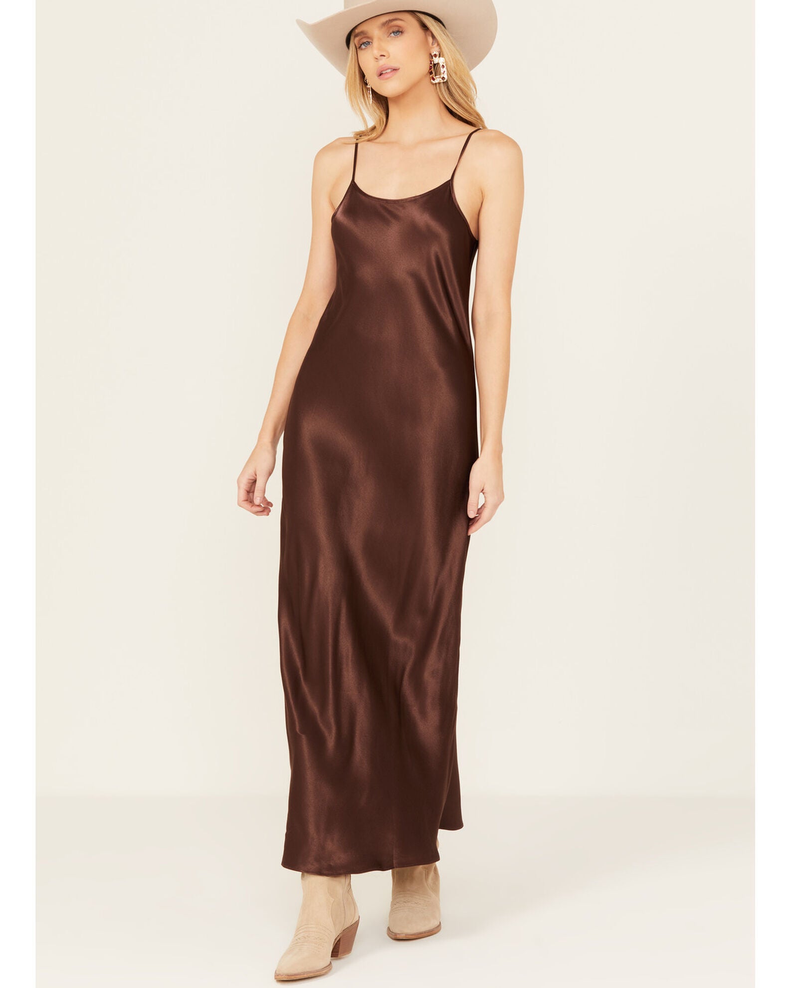 Product Name: Shyanne Women's Satin Back Crepe Cami Midi Dress