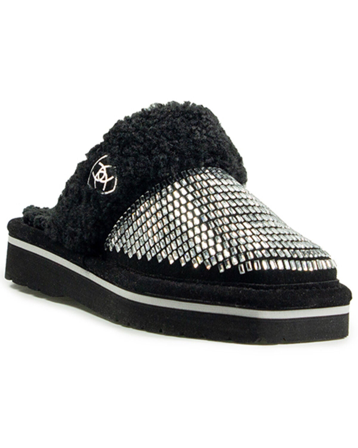 Ariat Women's Square Toe Platform Slippers, Black, hi-res