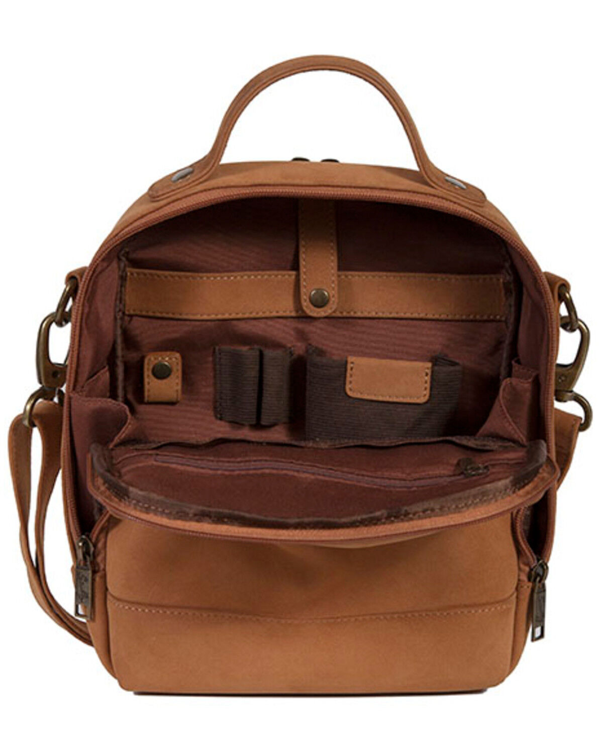Image #3 - Scully Women's Travel Leather Tote, Brown, hi-res