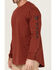 Image #3 - Hawx Men's Logo Graphic Long Sleeve Work T-Shirt, Dark Red, hi-res
