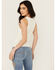 Image #4 - Idyllwind Women's Edna Button Front Ribbed Tank, Ivory, hi-res