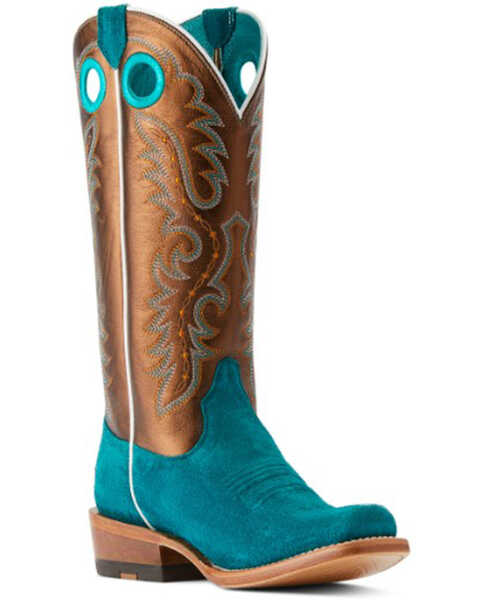 Image #1 - Ariat Women's Futurity Boon Western Boots - Square Toe, Blue, hi-res