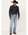 Image #1 - Wrangler Retro Men's Woodmere Light Wash Slim Bootcut Stretch Denim Jeans , Light Wash, hi-res