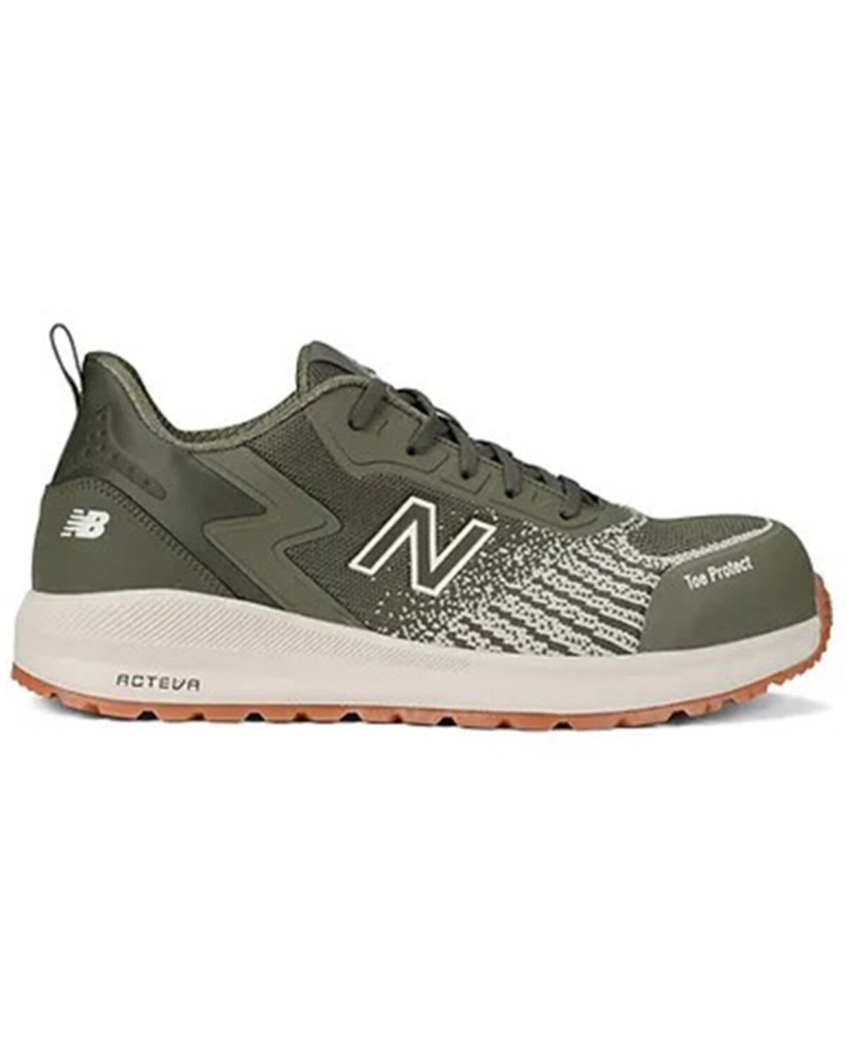 Image #2 - New Balance Men's Speedware Lace-Up Work Shoes - Composite Toe, Olive, hi-res