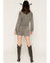 Image #4 - Rock & Roll Denim Women's Double Western Buckle Long Sleeve Denim Mini Dress, Black, hi-res