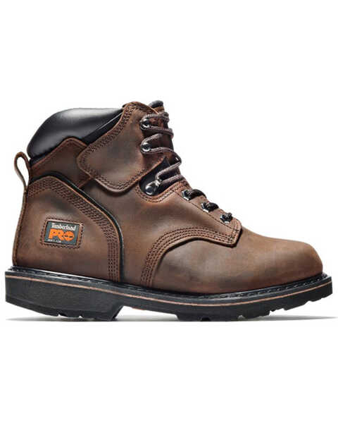 Image #2 - Timberland Men's 6" Pit Boss Work Boots - Soft Toe , Brown, hi-res