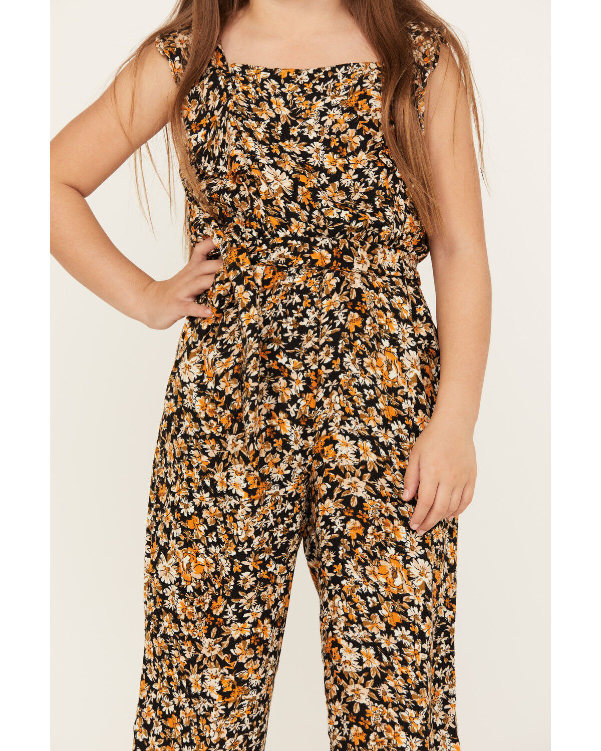 Image #3 - Hayden Girls' Floral Print Sleeveless Jumpsuit, Multi, hi-res