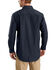 Carhartt Men's Rugged Flex Rigby Long Sleeve Work Shirt, Navy, hi-res