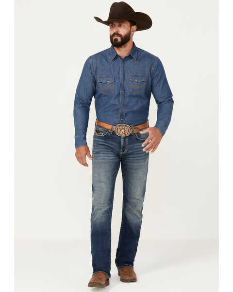 Image #1 - Cody James Men's Sundance Dark Wash Slim Straight Stretch Denim Jeans, Medium Wash, hi-res