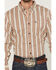 Image #3 - Cody James Men's Waylon Geo Stripe Print Long Sleeve Button-Down Stretch Western Shirt, Tan, hi-res