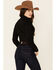 Wrangler Women's Black Long Sleeve Western Top, Black, hi-res