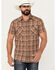 Image #1 - Pendleton Men's Frontier Plaid Print Short Sleeve Pearl Snap Western Shirt, Brown, hi-res