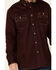 Image #3 - Ariat Men's FR Solid Long Sleeve Button Down Work Shirt, Burgundy, hi-res
