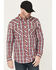 Image #1 - Cody James Men's FR Plaid Print Long Sleeve Snap Work Shirt, Red, hi-res