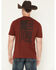 Image #4 - Howitzer Men's Freedom Short Sleeve Graphic T-Shirt, Burgundy, hi-res