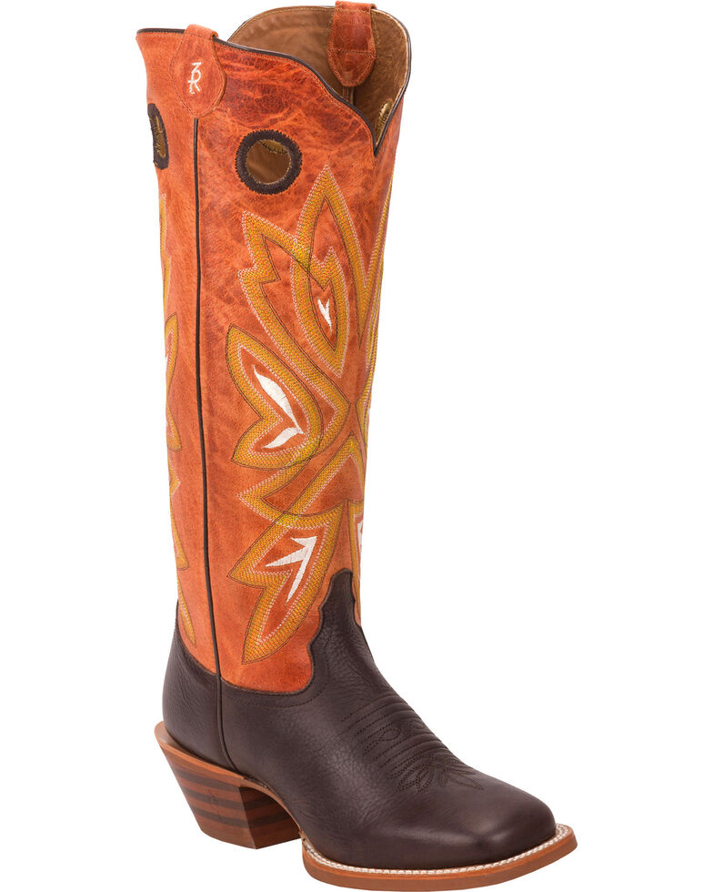 Tony Lama Chocolate Frio 3R Buckaroo Cowgirl Boots - Square Toe | Sheplers