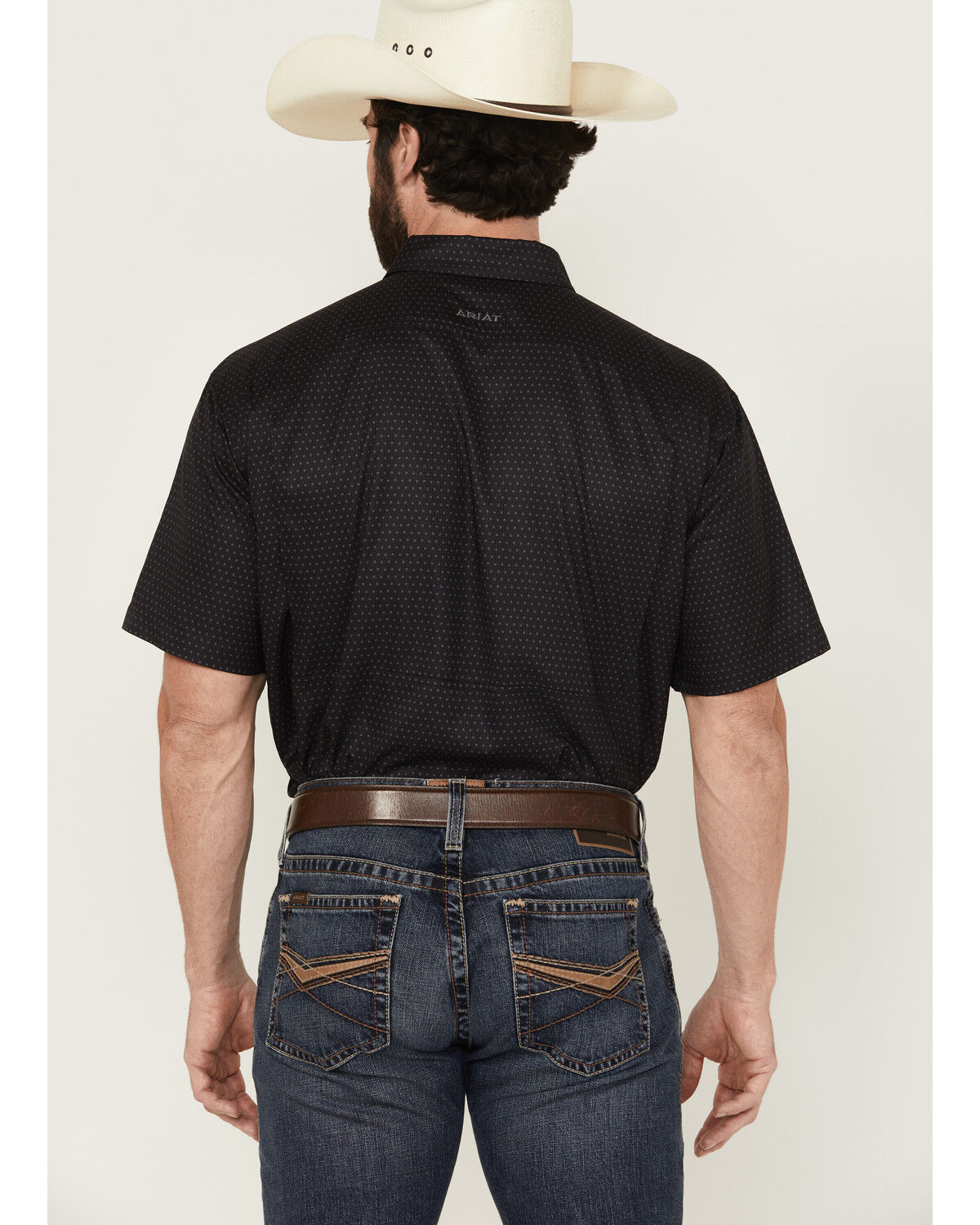 Image #4 - Ariat Men's VentTek Arrows Geo Print Short Sleeve Button-Down Western Shirt, Black, hi-res