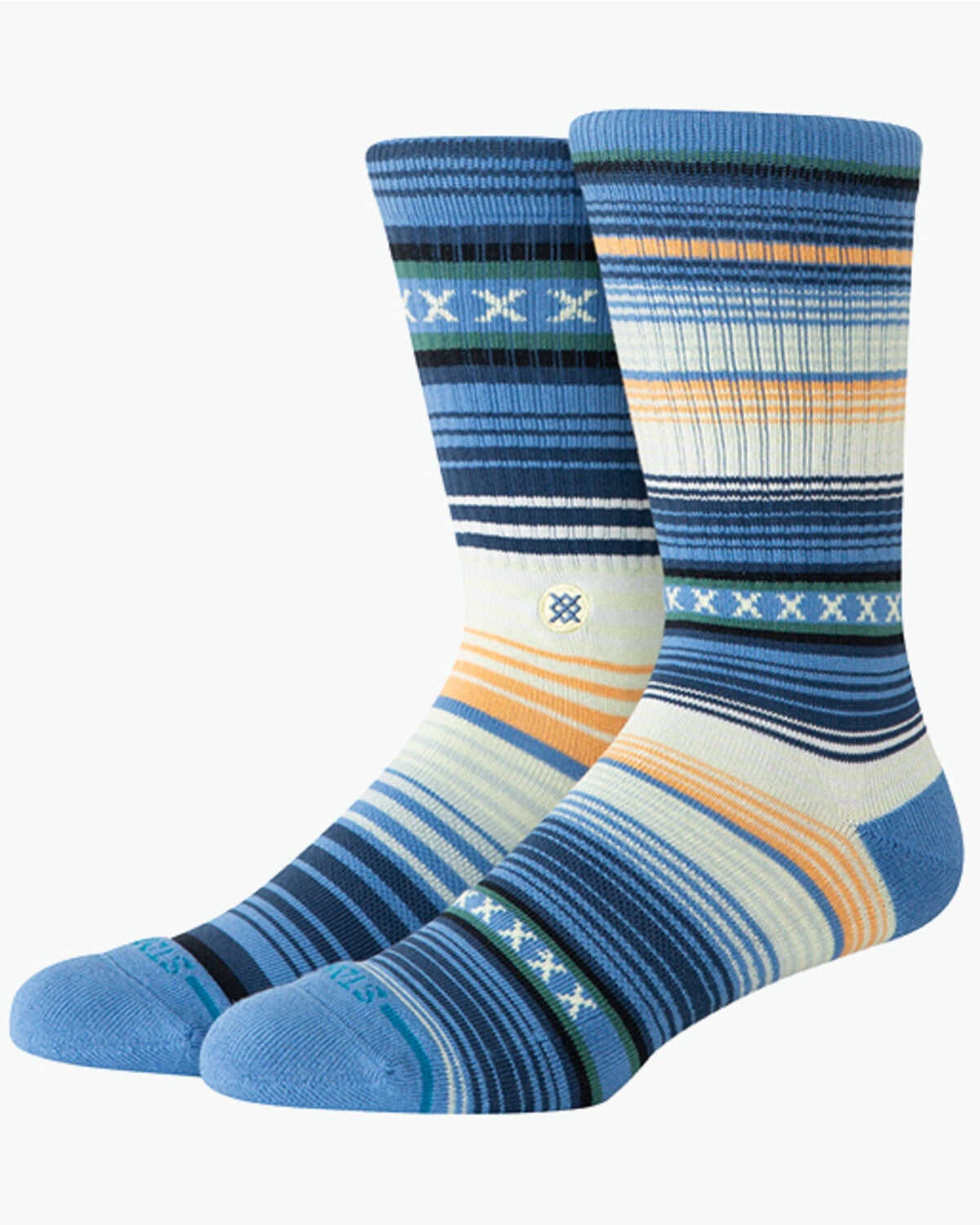Image #1 - Stance Men's Curren St Crew Socks, Blue, hi-res