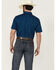 Image #4 - RANK 45&reg; Men's Ribbon Medallion Print Short Sleeve Button-Down Stretch Western Shirt, Blue, hi-res