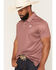 Image #2 - Rock & Roll Denim Men's Medallion Print Short Sleeve Button-Down Polo, Red, hi-res