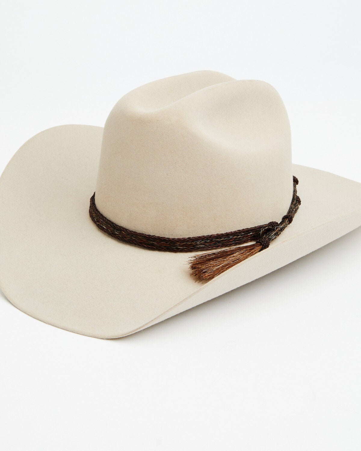 Colorado Horsehair Double Tassel Horsehair Hatband, Natural, hi-res