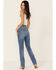 Free People Women's Medium Wash Cross My Heart Slim Straight Jeans , Blue, hi-res