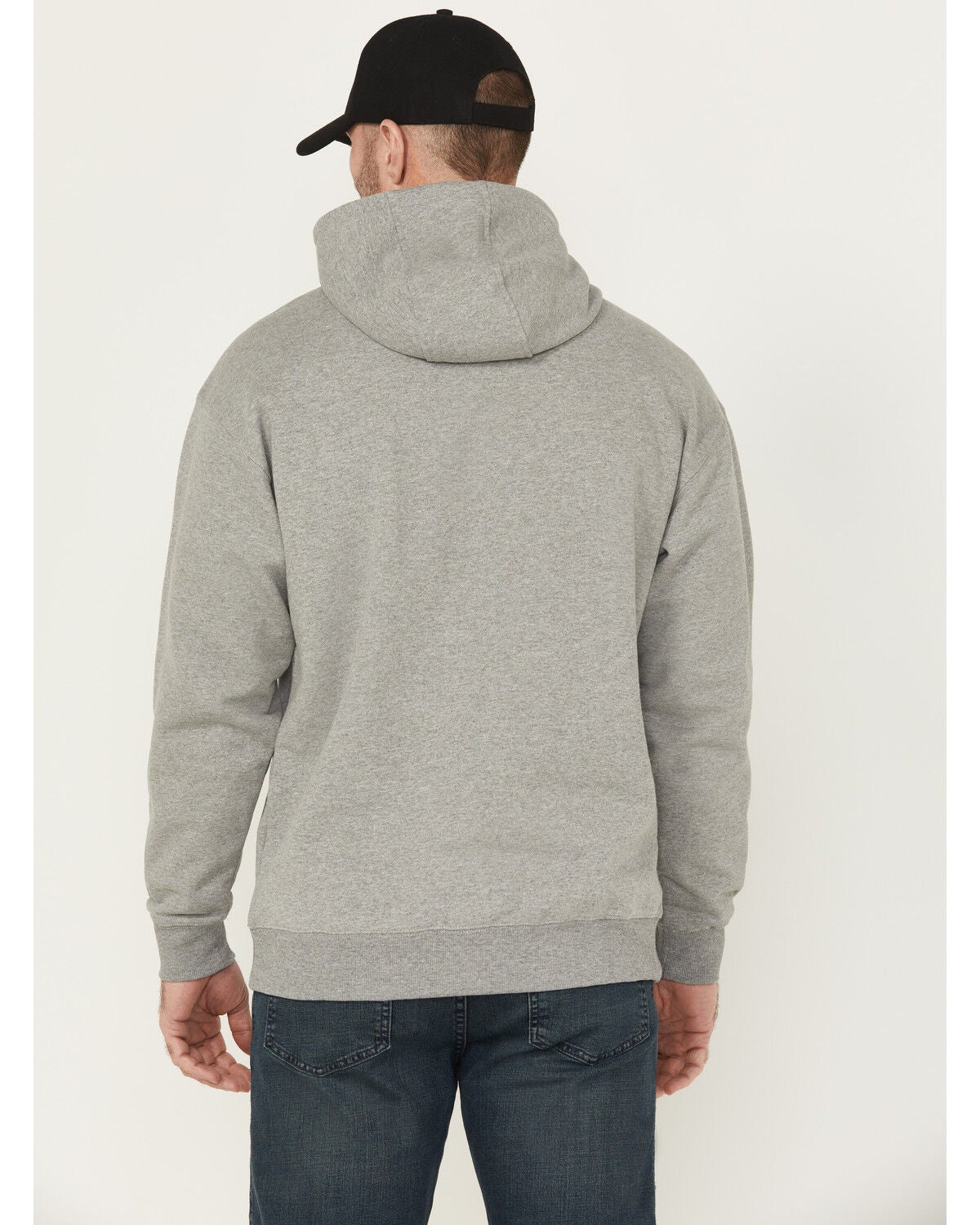 Image #4 - Ariat Men's Rebar Workman Drive Hooded Sweatshirt - Tall, Grey, hi-res