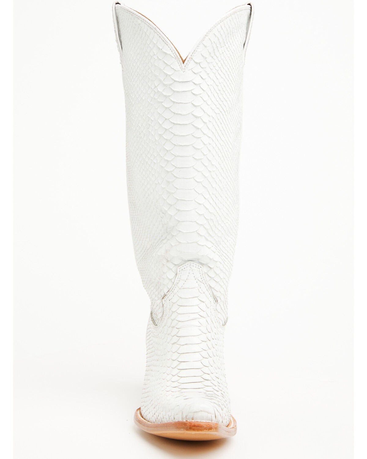 Image #4 - Idyllwind Women's Slay Exotic Python Western Boots - Snip Toe, White, hi-res