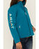 Image #3 - Ariat Girls' Lined Softshell Jacket, Blue, hi-res