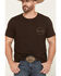 Image #3 - Wrangler Men's Boot Barn Exclusive Cowboy Short Sleeve Graphic T-Shirt, Dark Brown, hi-res