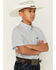 Image #2 - Ariat Boys' Southwestern Geo Print Short Sleeve Button-Down Western Shirt, Multi, hi-res