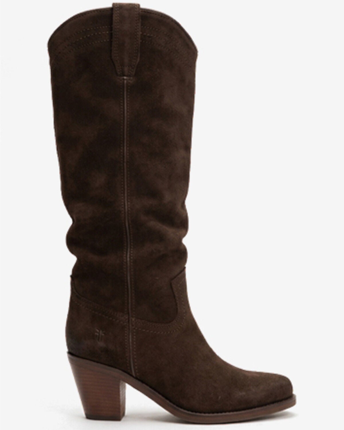 Image #1 - Frye Women's Annabel Pull-On Tall Western Boots - Snip Toe, Chocolate, hi-res