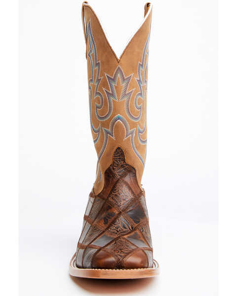 Horse Power Men's Patchwork Western Boots - Broad Square Toe, Brown, hi-res