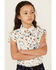 Image #1 - Shyanne Girls' Pine Haven Printed Sleeveless Snap Western Shirt , Cream, hi-res