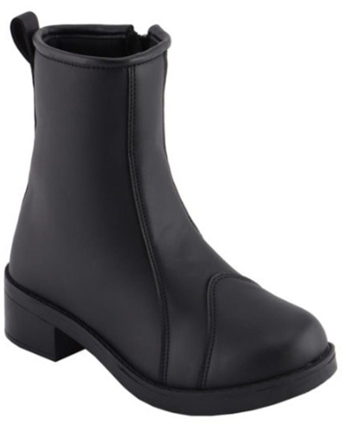 Image #1 - Milwaukee Leather Women's Clean Toe Cap Riding Boots - Round Toe, Black, hi-res