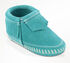 Minnetonka Infant Girls' Riley Moccasins - Moc Toe, Turquoise, hi-res
