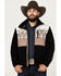 Image #1 - Hooey Men's Southwestern Print Tech Fleece Jacket , Black, hi-res