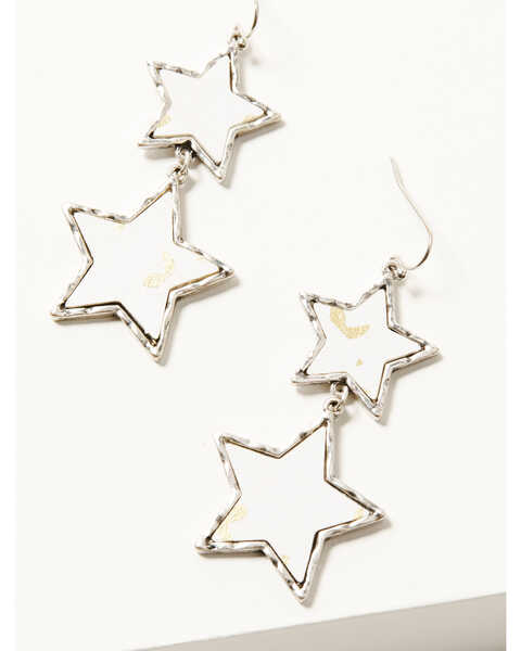 Image #2 - Shyanne Women's Star Dangle Earrings , Silver, hi-res