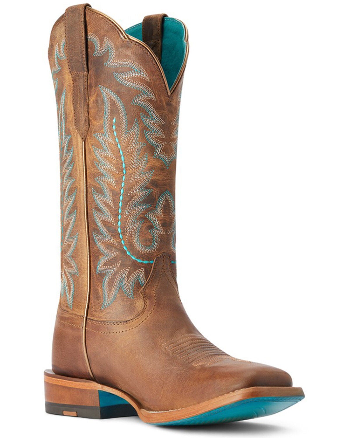 Ariat Women's Frontier Tilly TEK Step Western Boots - Broad Square Toe, Tan, hi-res