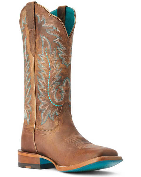 Image #1 - Ariat Women's Frontier Tilly TEK Step Western Boots - Broad Square Toe , Tan, hi-res