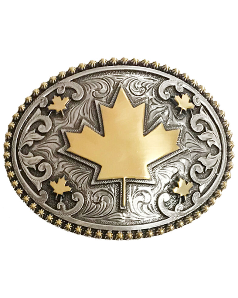 AndWest Canada Maple Leaf Buckle, Gold, hi-res