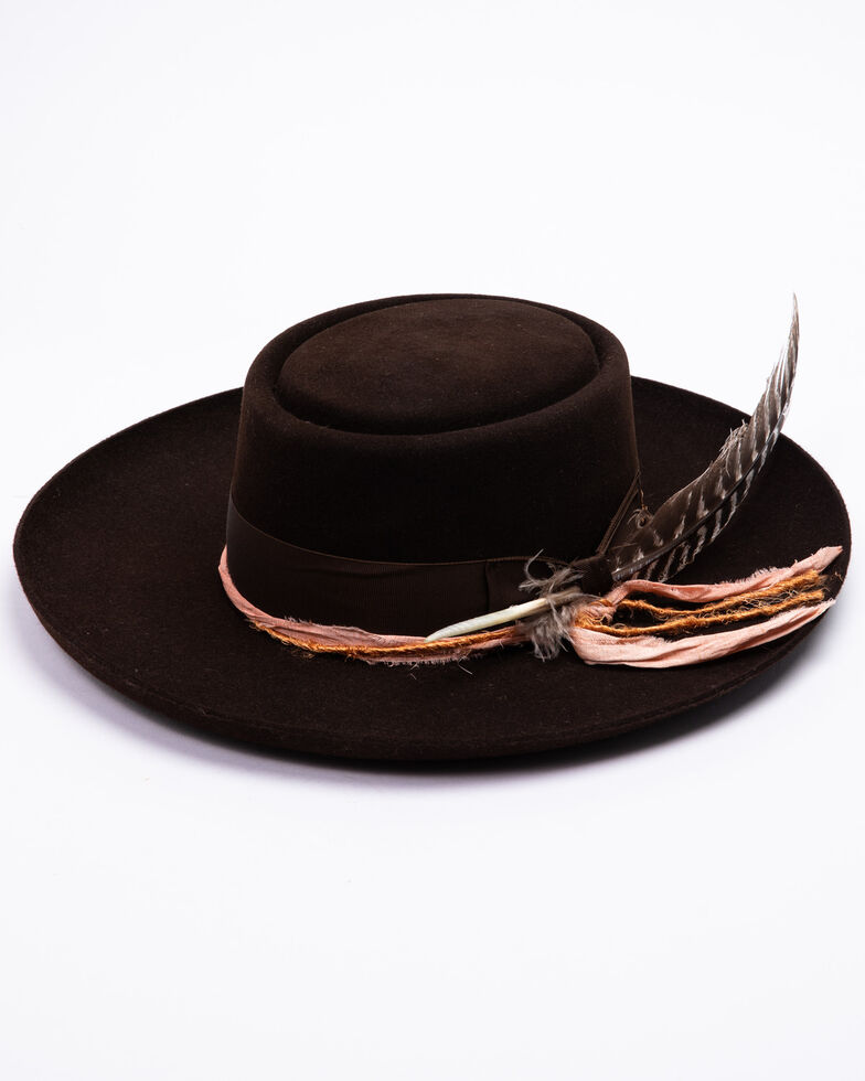 Stetson Women's Chocolate Kings Row Fur Felt Hat , Chocolate, hi-res