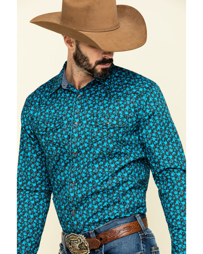 Cody James Men S High Sierra Floral Print Long Sleeve Western