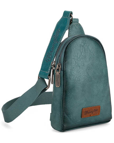 Wrangler Women's Mini Sling Crossbody Bag , Turquoise, hi-res