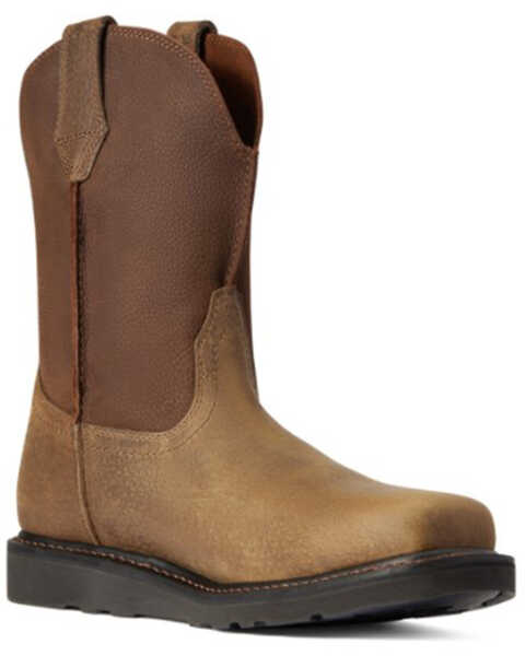 Image #1 - Ariat Men's Rambler Western Work Boots - Steel Toe, Brown, hi-res