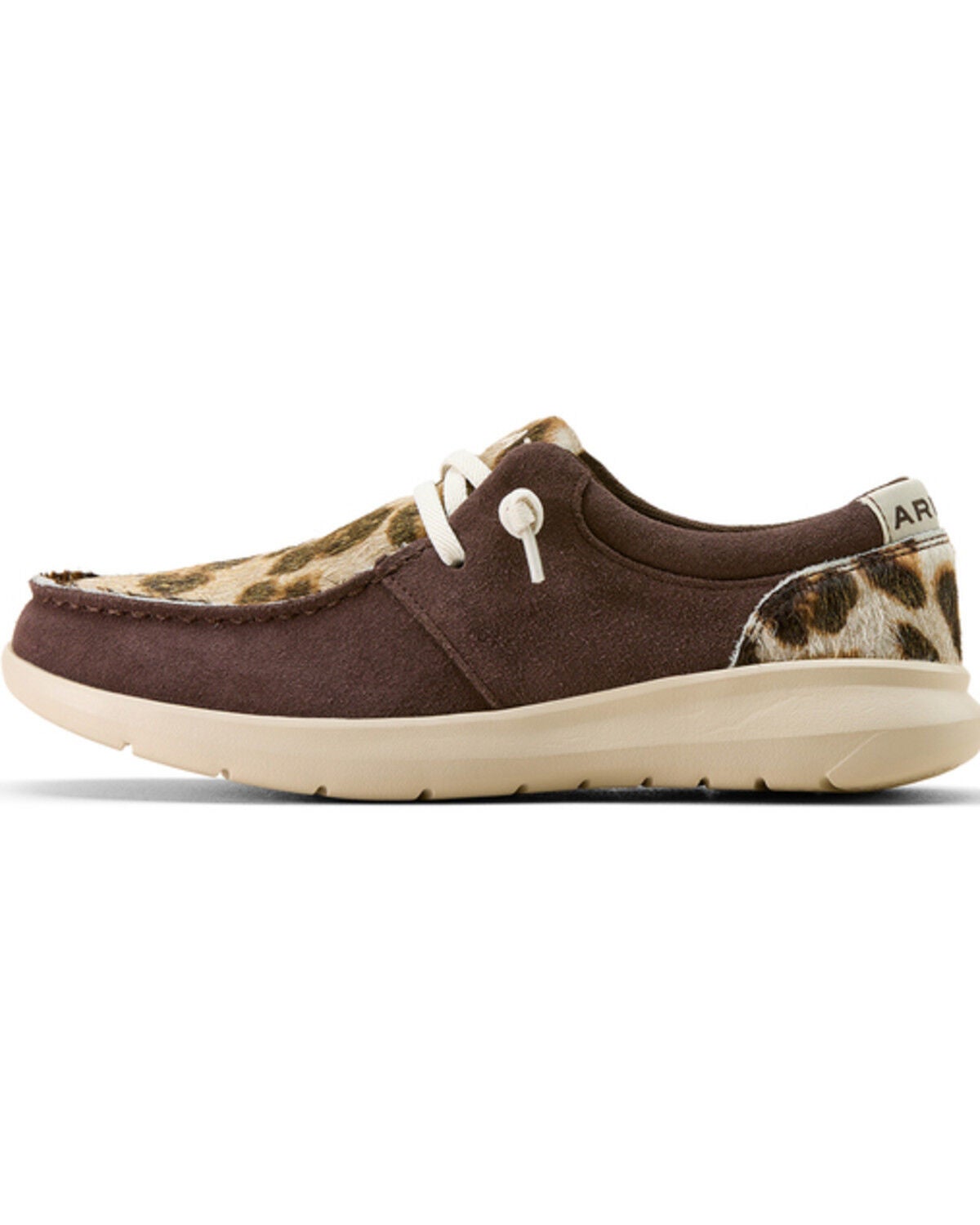 Image #2 - Ariat Women's Hilo Hairon Leopard Print Casual Shoes - Moc Toe, Chocolate, hi-res
