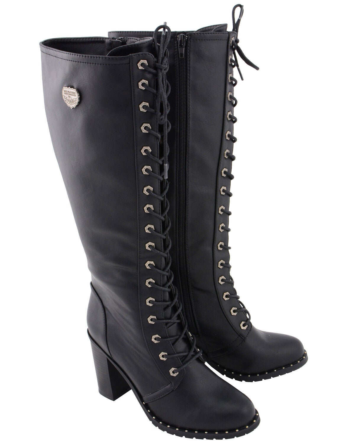 leather round toe boots