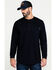 Image #1 - Hawx Men's FR Pocket Henley Long Sleeve Work Shirt - Tall, Navy, hi-res